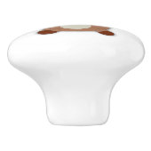 Niedliche Braune Kuh Keramikknauf (Seitenansicht)