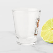 Niedliche Bräune mit Kuchen Schnapsglas (Links)