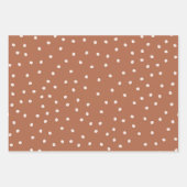 Niedliche braune Punkte Geschenkpapier Set (Vorderseite)