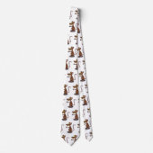 Niedliche braune Ratte hält Cartoon hoch Krawatte (Vorderseite)