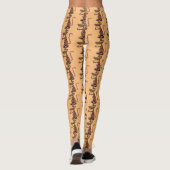 Niedliche braune Ratte hält Cartoon hoch Leggings (Rückseite)