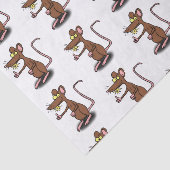 Niedliche braune Ratte hält Cartoon hoch Seidenpapier (Ausschnitt)