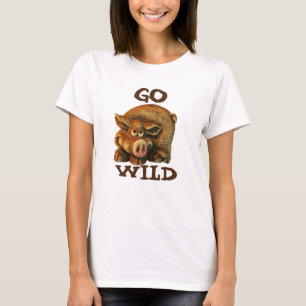 Niedliche braune Schweinsatzen Go Hog Wild T-Shirt
