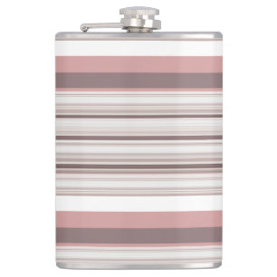 Niedliche, braune Streifen Flachmann