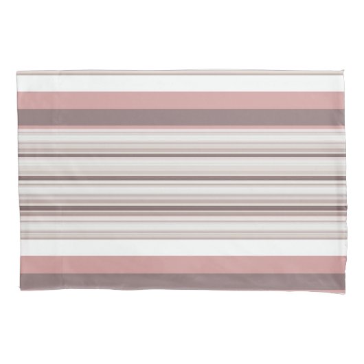 Niedliche, braune Streifen Kissenbezug (Vorderseite-Links)