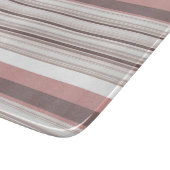 Niedliche, braune Streifen Schneidebrett (Ecke)