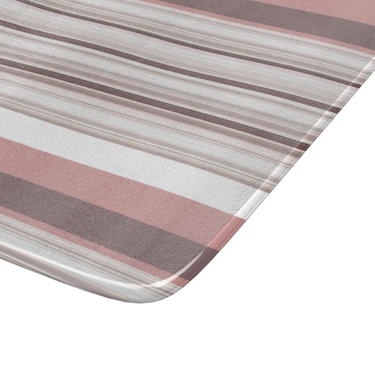 Niedliche, braune Streifen Schneidebrett (Ecke)