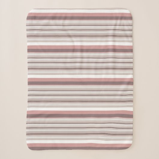 Niedliche, braune Streifen Sherpadecke (Vorderseite)