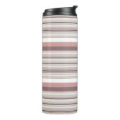 Niedliche, braune Streifen Thermosbecher (Nach links gedreht)