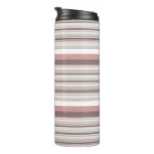 Niedliche, braune Streifen Thermosbecher (Nach rechts gedreht)