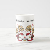 Niedliche Bräuner "TEE IN GARTEN" Porzellantasse (Vorderseite)