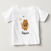 Niedliche Braunkatze Baby T-shirt (Vorderseite)