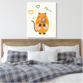 Niedliche Braunkatze Leinwanddruck (Insitu (Schlafzimmer))