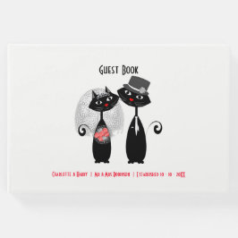 Niedliche Braut | Groom Wedding Cats Personalisier Gästebuch
