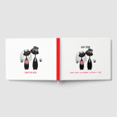 Niedliche Braut | Groom Wedding Cats Personalisier Gästebuch (Voll)