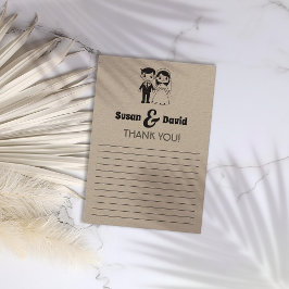 Niedliche Braut und Gräuel Dankeschön-Karte Dankeskarte