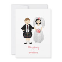 Niedliche Braut und Groom Scottish Wedding Theme
