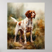 Niedliche Bretagne Dog Art Print Poster (Vorne)