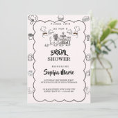Niedliche Bridal-Dusche Einladung (Stehend Vorderseite)