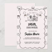 Niedliche Bridal-Dusche Einladung (Vorne/Hinten)