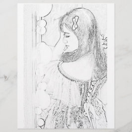 Niedliche Bride Girl-Farbseite