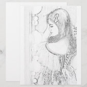 Niedliche Bride Girl-Farbseite (Vorne/Hinten)