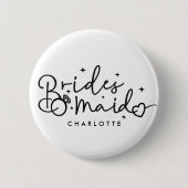 Niedliche Bridesmaid Script Wedding Party Button (Vorderseite)