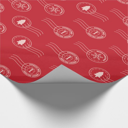 Niedliche Briefe an Weihnachten Geschenkpapier (Ecke)