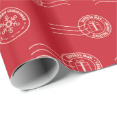 Niedliche Briefe an Weihnachten Geschenkpapier (Rolleneckpunkt)