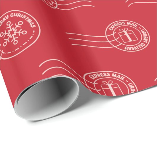 Niedliche Briefe an Weihnachten Geschenkpapier (Rolleneckpunkt)