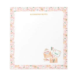 Niedliche Briefe an Weihnachten und Weihnachtsmust Notizblock