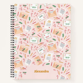 Niedliche Briefe an Weihnachten und Weihnachtsmust Notizblock