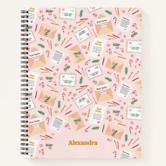 Niedliche Briefe an Weihnachten und Weihnachtsmust Notizblock