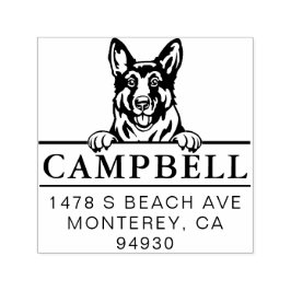 Niedliche Briefmarke der Deutschen Schäferhütte fü Permastempel