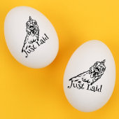 Niedliche Briefmarke "Just Laid" Mini-Hühnereier Gummistempel