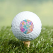 Niedliche Briefmarke Krawatte Rosa Regenbogen-Blum Golfball (Insitu T-Shirt)