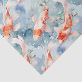 Niedliche Bright Koi Fish Pond Decoupage Seidenpapier (Ausschnitt)