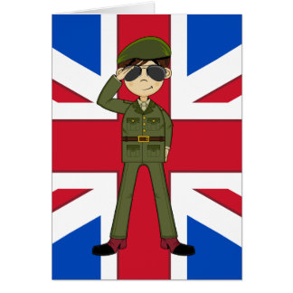 Niedliche britische Armee-Soldat-Karte