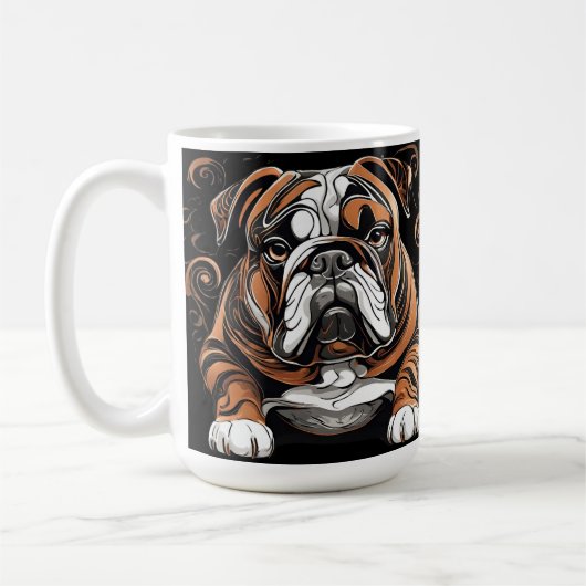 Niedliche Britische BullDog-Kaffee-Tasse Kaffeetasse (Links)