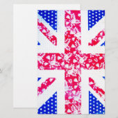 Niedliche britische Flagge Briefpapier (Vorne/Hinten)