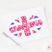 Niedliche britische Flagge Ovaler Aufkleber (Umschlag)