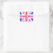 Niedliche britische Flagge Quadratischer Aufkleber (Tasche)