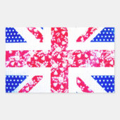 Niedliche britische Flagge Rechteckiger Aufkleber (Vorderseite)