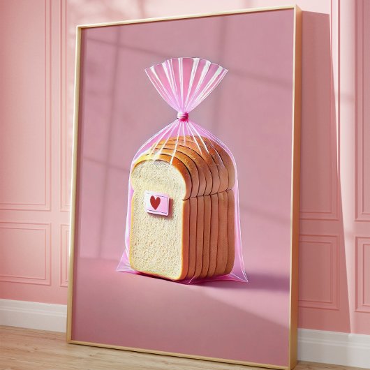 Niedliche Brotwand Kunst, Toast Lover Kunst, Küche Poster