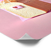 Niedliche Brotwand Kunst, Toast Lover Kunst, Küche Poster (Ecke)