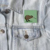 Niedliche Brown-Kiwi von Neuseeland Button (Beispiel)