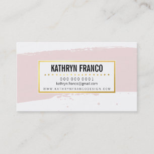 NIEDLICHE BRUSH STROKE Stilvoll gestrichenes, blas Visitenkarte