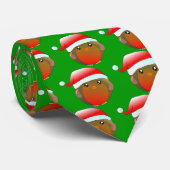 Niedliche Brust-WeihnachtsKrawatte Robins rote Krawatte (Gerollt)