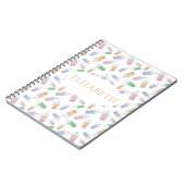 Niedliche Bubble Tee Boba Pastel Notizblock (Linke Seite)