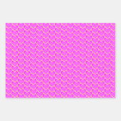 Niedliche Bubblegum Pink Lilac Liebe Herzchen Vale Geschenkpapier Set (Vorderseite 3)